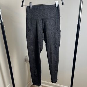 Aerie Charcoal Gray Athletic Athleisure High Waisted Leggings Size Small